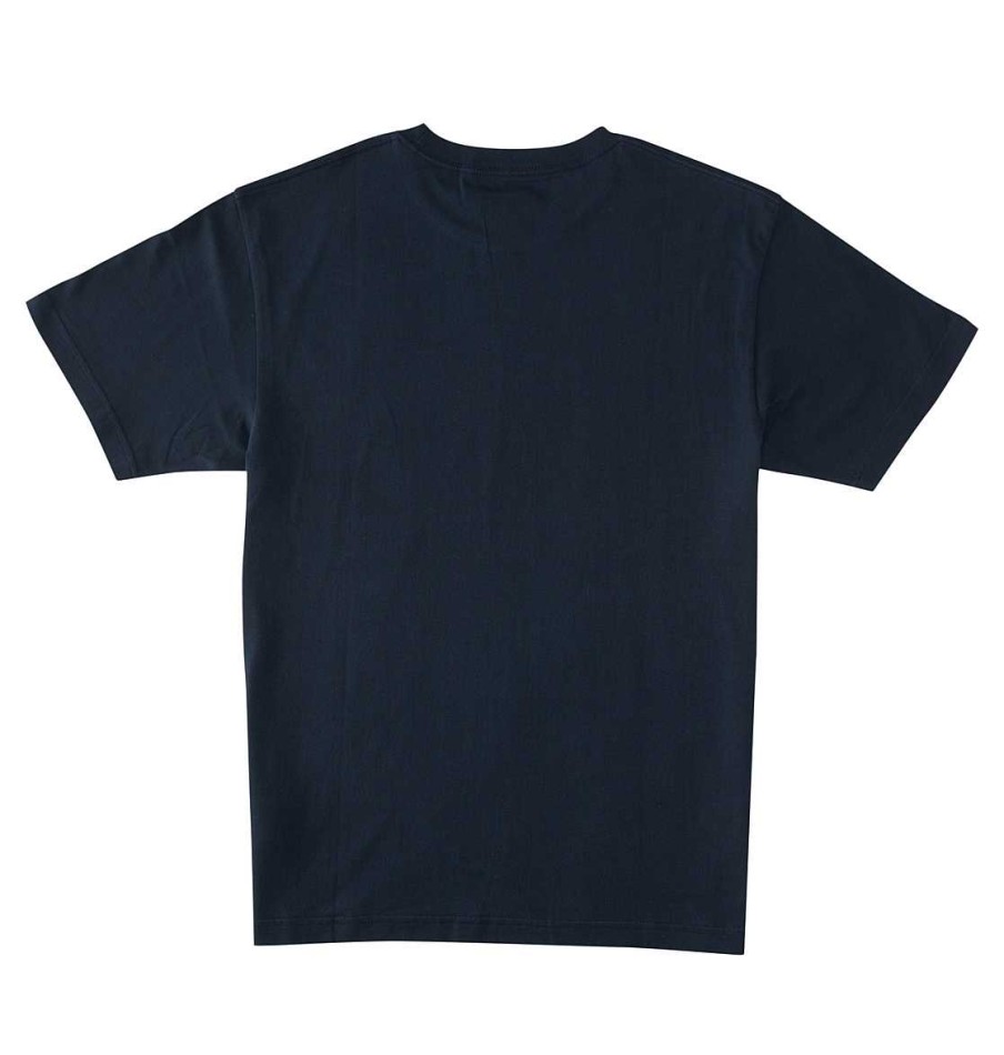 Hommes DC Shoes T-Shirts | T-Shirt Neuf Quatre Pour Hommes Blazer Bleu Marine