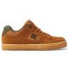 Enfants DC Shoes Baskets | Chaussures A Lacets Elastiques Pures Pour Enfants Pour Garcons Chocolat Noir/Ble/Gomme