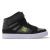 Enfants DC Shoes Baskets | Chaussures Montantes En Dentelle Pure A Haute Elasticite Pour Enfants Noir/Lime Doux/Noir