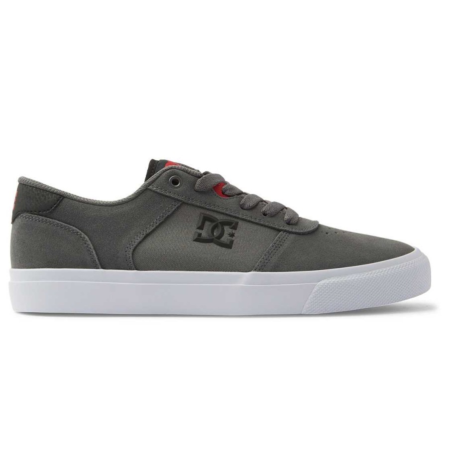 Hommes DC Shoes Baskets | Chaussures Teknic Pour Hommes Gris/Noir/Rouge