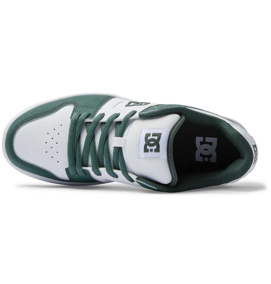 Hommes DC Shoes Baskets | Chaussures Manteca 4 Pour Hommes Blanc/Olive Fonce