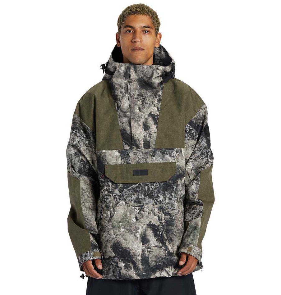 Neige Pour Hommes DC Shoes | Veste De Neige Anorak Technique Dc-43 Pour Hommes Mossy Oak Terra Coyote Camo