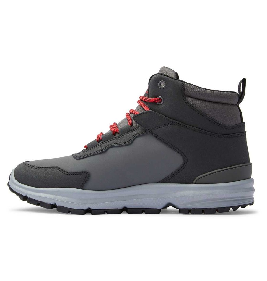 Hommes DC Shoes Bottes D'Hiver | Bottes De Mutinerie Pour Hommes Gris/Noir/Rouge