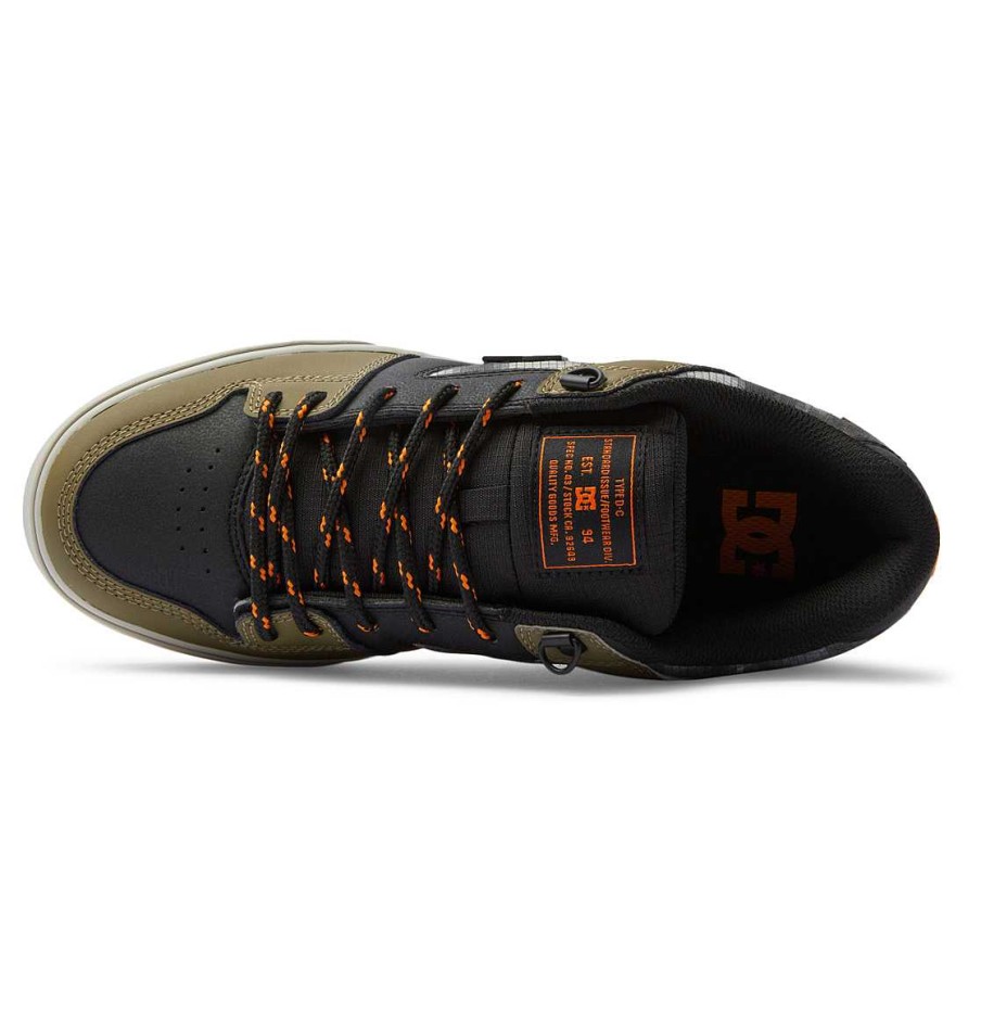 Hommes DC Shoes Bottes D'Hiver | Chaussures De Skate Hivernees Pures Pour Hommes Nuit Noire/Olive