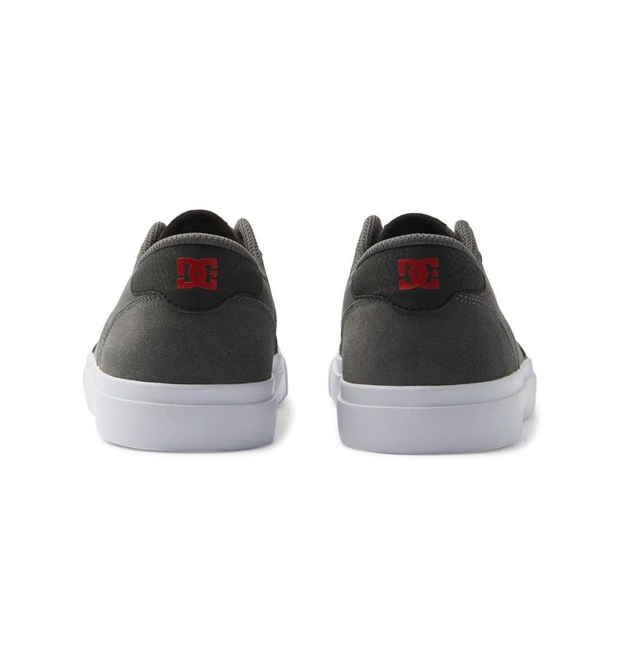 Hommes DC Shoes Baskets | Chaussures Teknic Pour Hommes Gris/Noir/Rouge