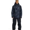 Neige Pour Hommes DC Shoes | Veste De Snow Technique A Imprime Basis Pour Hommes Courses D'Arbres Noirs