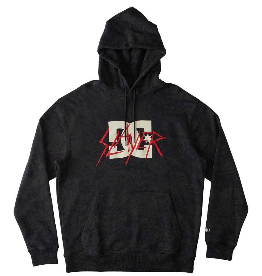 Hommes DC Shoes Sweats A Capuche Et Vestes | Sweat A Capuche Dc X Slayer Pour Hommes Pirate Noir