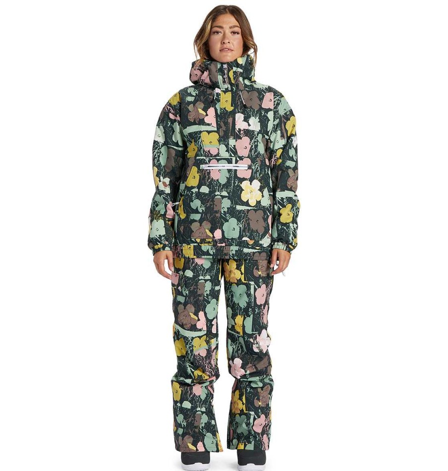 Neige Pour Femmes DC Shoes | Andy Warhol X Dc Shoes Chalet Anorak Femme En Fleurs