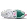 Femmes DC Shoes Baskets | Chaussures Court Graffik Se Pour Femmes Blanc/Argent Metallique/Rose