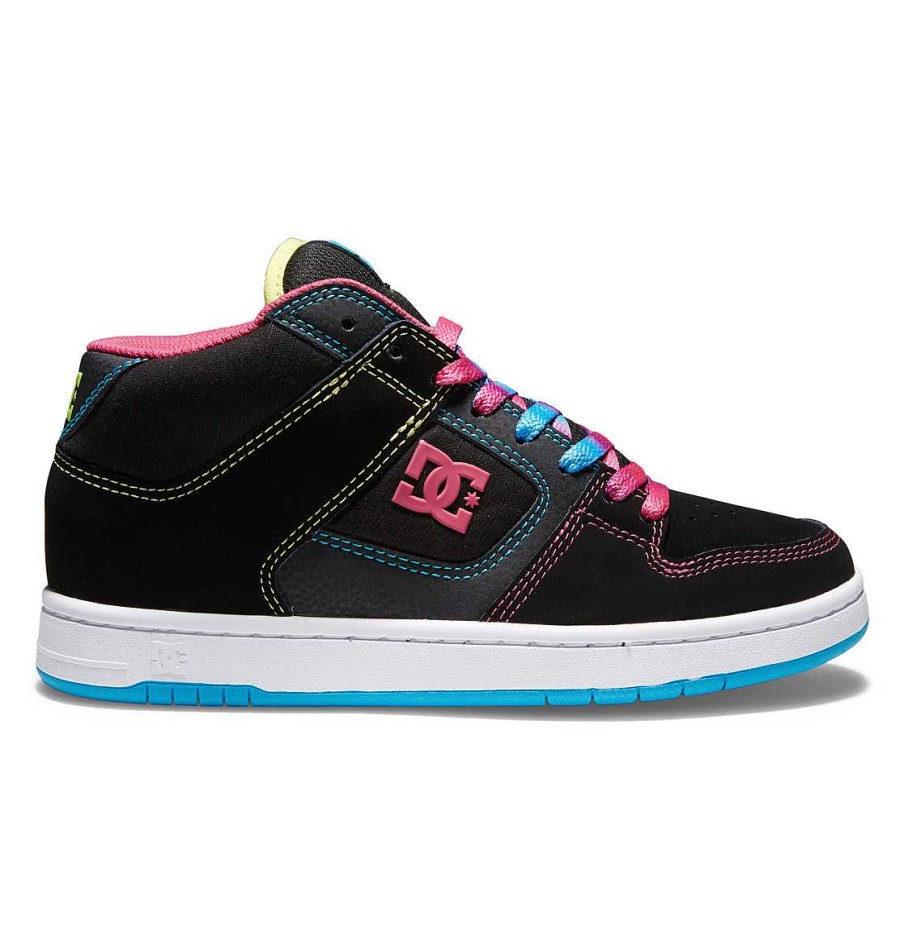 Femmes DC Shoes Baskets | Chaussures Mi-Hautes Manteca 4 Mid Pour Femmes Noir/Multicolore