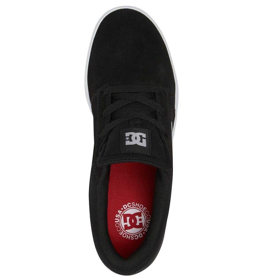 Hommes DC Shoes Patin | Chaussures De Skate Crisis 2 Pour Hommes Noir/Blanc/Noir