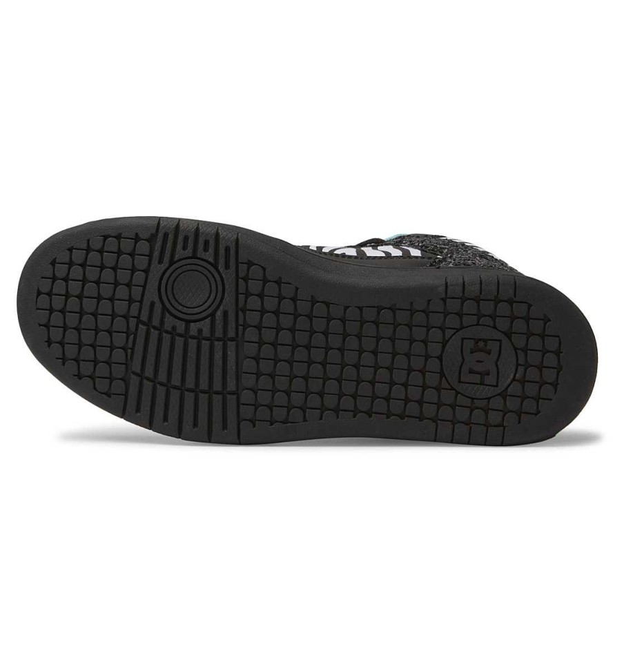 Femmes DC Shoes Baskets | Chaussures Montantes Manteca 4 Hi Pour Femmes Zebre Blanc/Noir