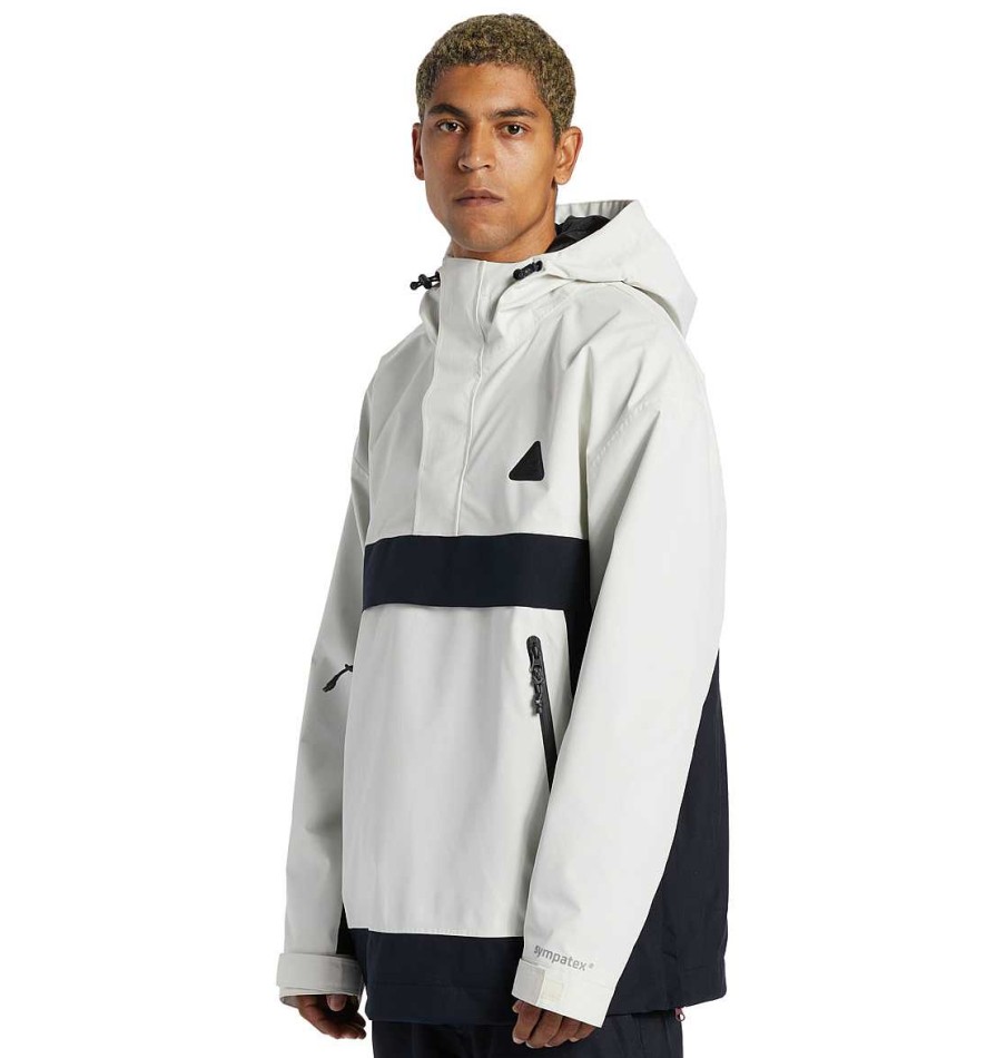 Neige Pour Hommes DC Shoes | Veste De Neige Anorak Technique Echelon 45K Pour Hommes Bouleau Argente