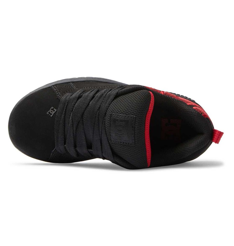 Enfants DC Shoes Baskets | Chaussures Court Graffik Pour Enfants Noir/Noir/Rouge