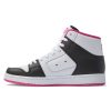 Femmes DC Shoes Baskets | Chaussures Montantes Manteca 4 Hi Pour Femmes Noir/Blanc/Rose