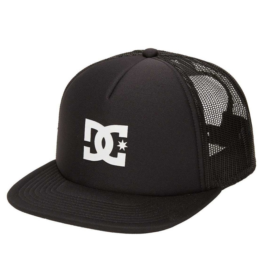 Hommes DC Shoes Chapeaux Et Bonnets | Casquette De Camionneur De Station-Service Pour Hommes Noir