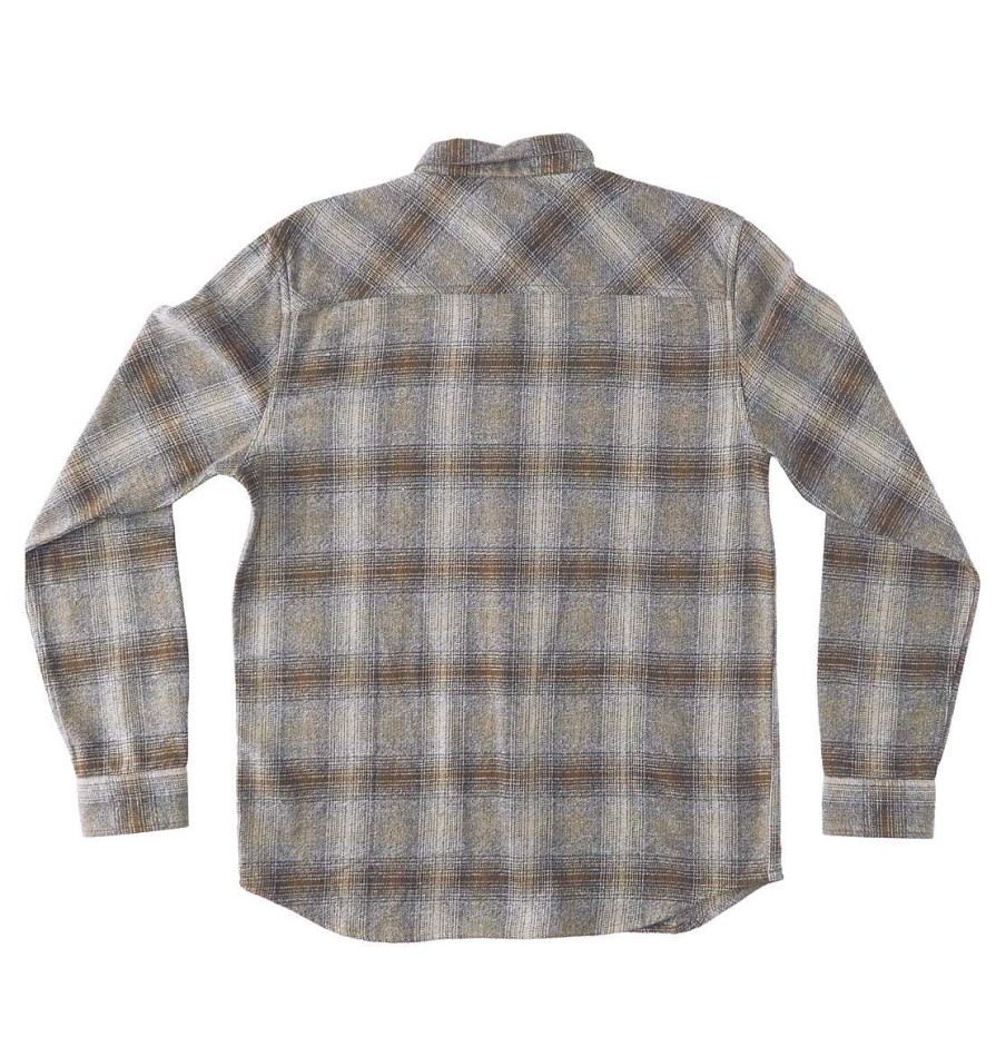 Hommes DC Shoes Chemises Et Flanelles | Chemise A Manches Longues En Flanelle Marshal Pour Hommes Capres/ Plaza Toupe Plaid