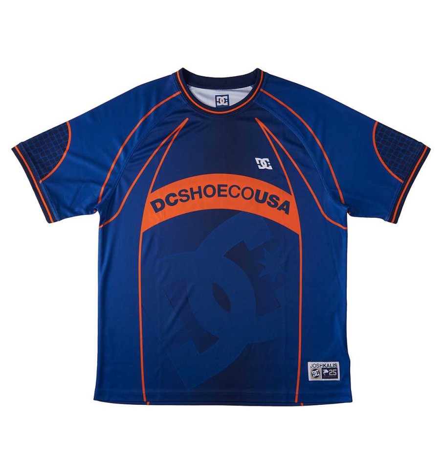 Hommes DC Shoes T-Shirts | Maillot De Football Dc Supertour Pour Hommes Bleu Nautique