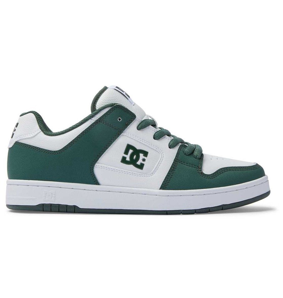 Hommes DC Shoes Baskets | Chaussures Manteca 4 Pour Hommes Blanc/Olive Fonce