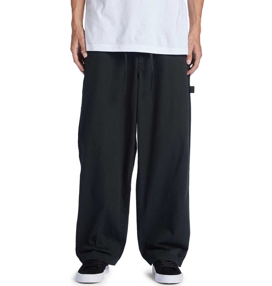 Hommes DC Shoes Pantalons Et Shorts | Pantalon De Charpentier Trench Pour Hommes Pirate Noir