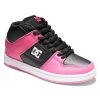 Femmes DC Shoes Baskets | Chaussures Mi-Hautes Manteca 4 Mid Pour Femmes Noir/Rose