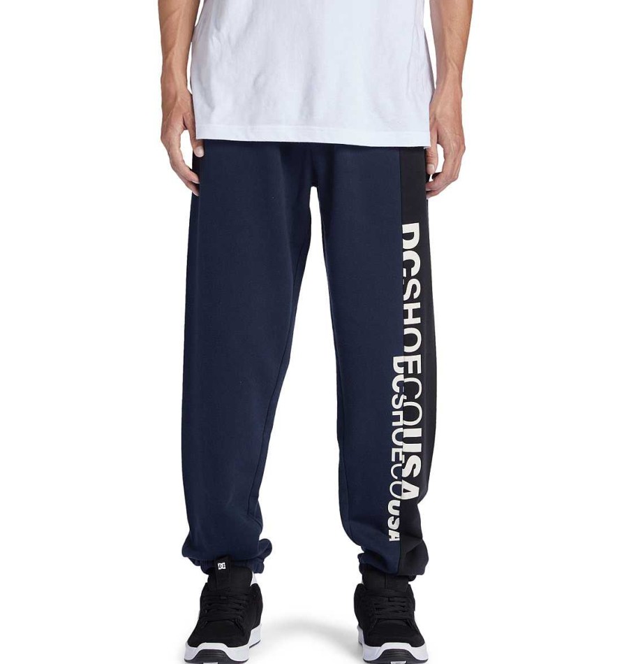 Hommes DC Shoes Pantalons Et Shorts | Pantalon De Jogging Statique Pour Hommes Blazer Bleu Marine Multi