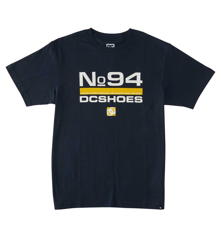 Hommes DC Shoes T-Shirts | T-Shirt Neuf Quatre Pour Hommes Blazer Bleu Marine