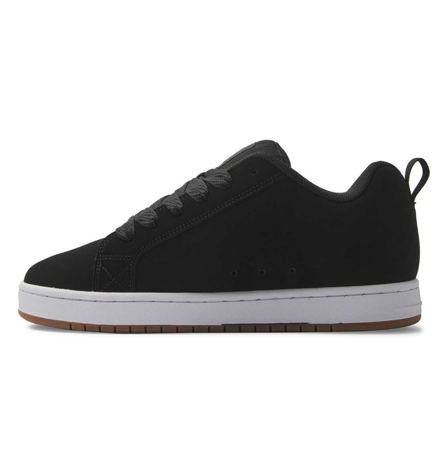 Hommes DC Shoes Essentiel | Chaussures Court Graffik Pour Hommes Lavage Noir