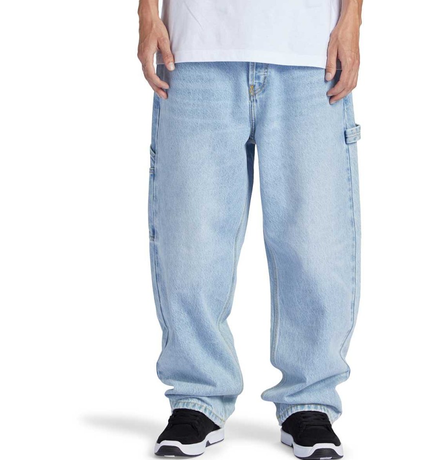 Hommes DC Shoes Pantalons Et Shorts | Jean De Charpentier Baggy Worker Pour Hommes Lumiere Indigo