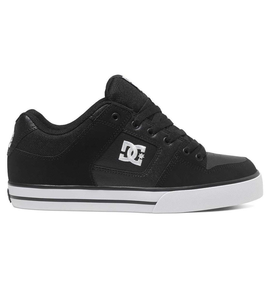 Hommes DC Shoes Baskets | Chaussures Pures Pour Hommes Noir/Noir/Blanc