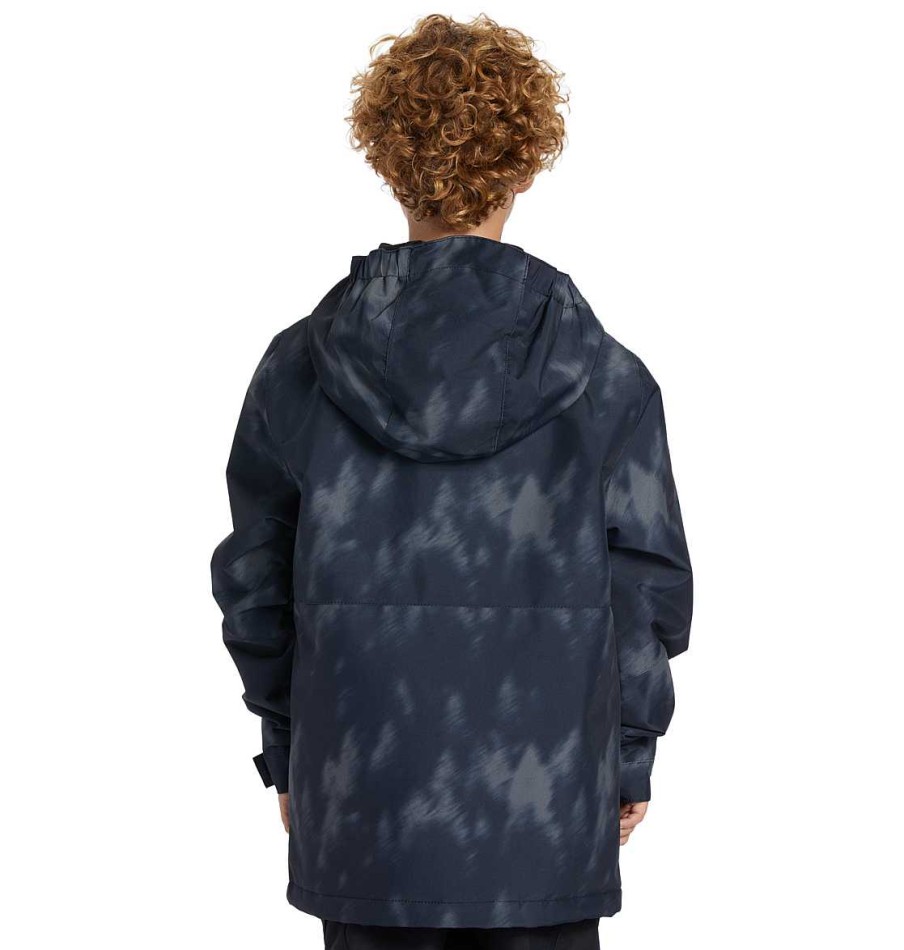 Enfants Neige DC Shoes | Veste De Snow Technique Basis Print Garcon Courses D'Arbres Noirs