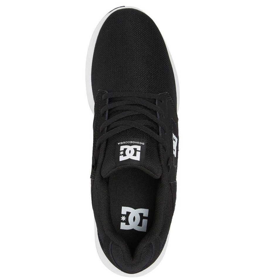 Hommes DC Shoes Baskets | Chaussures Legeres Skyline Pour Hommes Noir Blanc