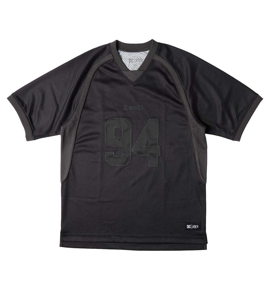 Hommes DC Shoes T-Shirts | Maillot De Football Dc X Slayer Pour Hommes Noir