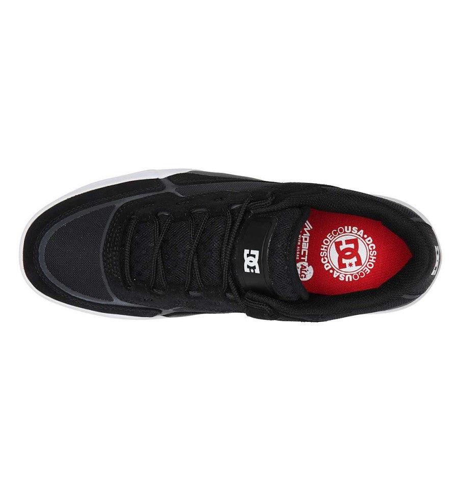 Hommes DC Shoes Patin | Chaussures De Skate Metriques Dc Pour Hommes Gris Noir