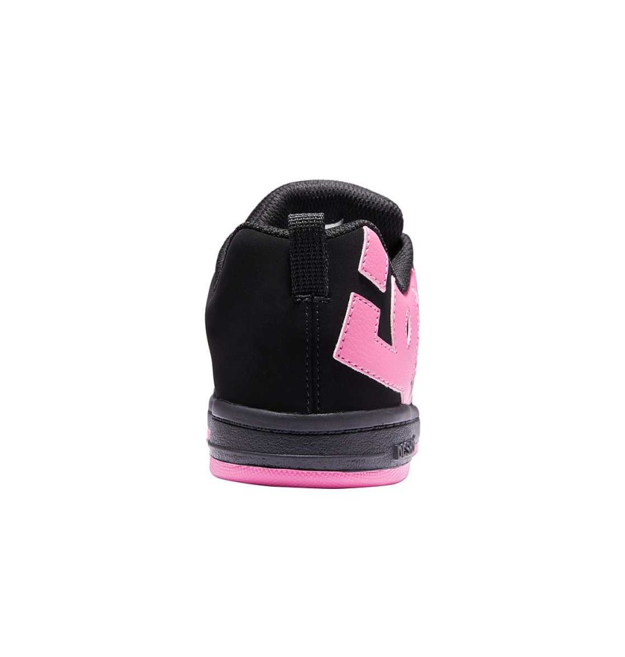 Enfants DC Shoes Baskets | Chaussures Court Graffik Pour Enfants Noir/Rose