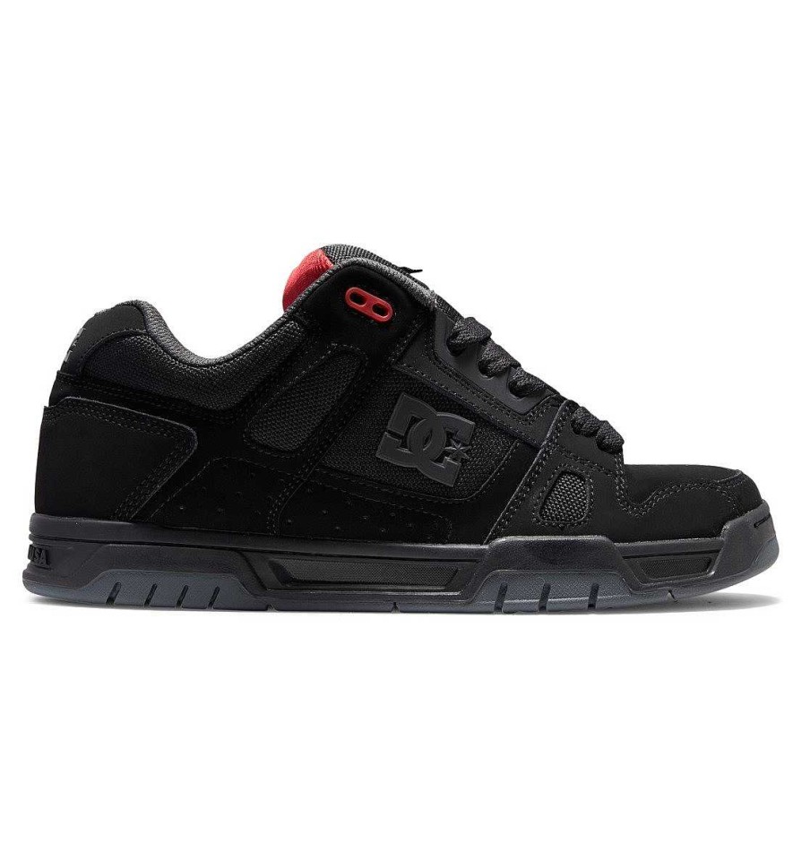 Hommes DC Shoes Essentiel | Chaussures De Cerf Pour Hommes Noir/Gris/Rouge