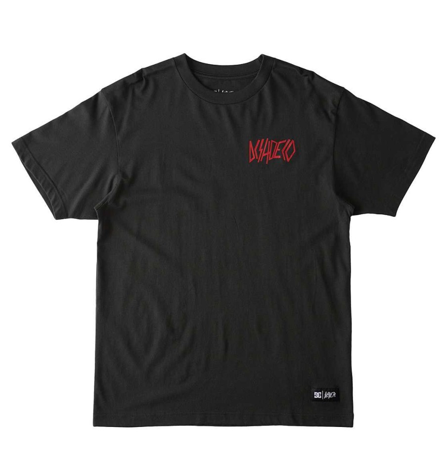 Hommes DC Shoes T-Shirts | T-Shirt Dc X Slayer Shoeco Pour Hommes Pirate Noir