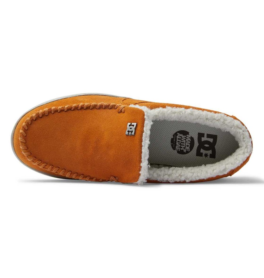 Hommes DC Shoes Baskets | Chaussures A Enfiler Villain 2 Pour Hommes Ble/Cafe Turc