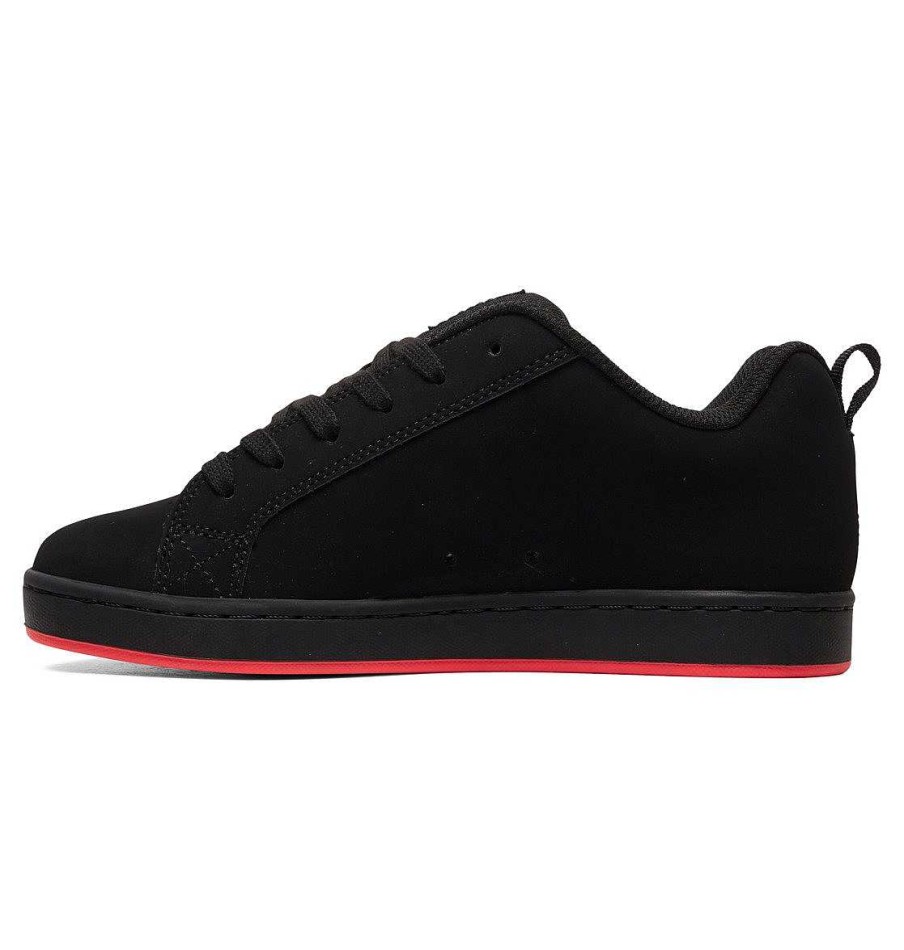 Femmes DC Shoes Baskets | Chaussures Court Graffik Pour Femmes Noir/Rose Vif