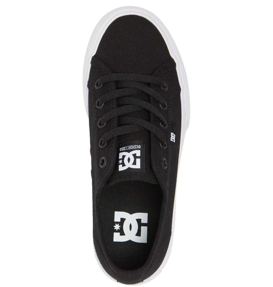 Enfants DC Shoes Baskets | Chaussures Manuelles Pour Enfants Pour Garcons Noir Blanc