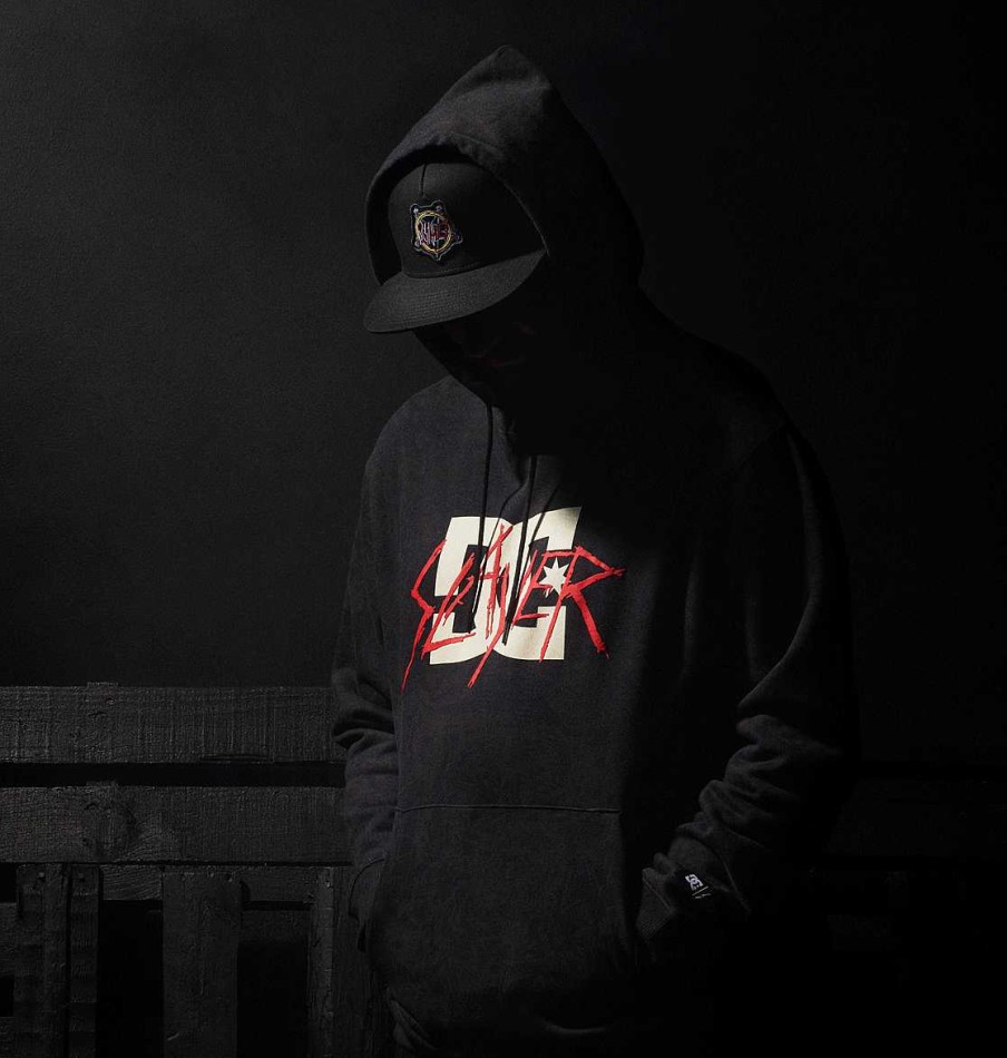 Hommes DC Shoes Sweats A Capuche Et Vestes | Sweat A Capuche Dc X Slayer Pour Hommes Pirate Noir