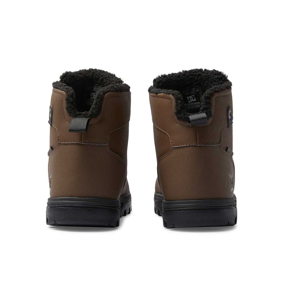 Hommes DC Shoes Bottes D'Hiver | Bottes D'Hiver Woodland Boots Pour Hommes Chocolat Noir