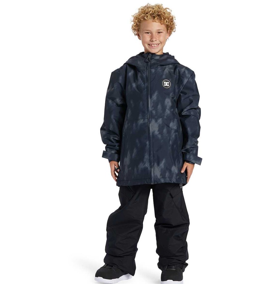 Enfants Neige DC Shoes | Veste De Snow Technique Basis Print Garcon Courses D'Arbres Noirs