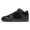 Hommes DC Shoes Baskets | Chaussures Mi-Hautes Pure Mid Pour Hommes Noir/Noir/Gomme