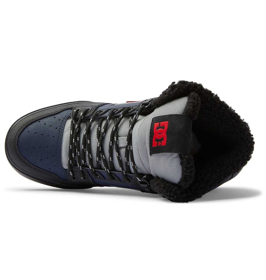 Hommes DC Shoes Bottes D'Hiver | Chaussures D'Hiver Montantes Pures Pour Hommes Marine/Noir