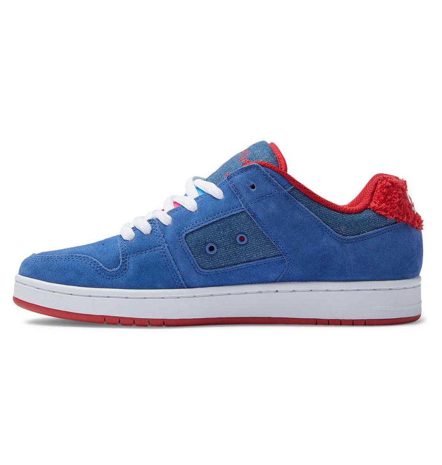 Hommes DC Shoes Patin | Chaussures De Skate Manteca 4 Pour Hommes Bleu Rouge