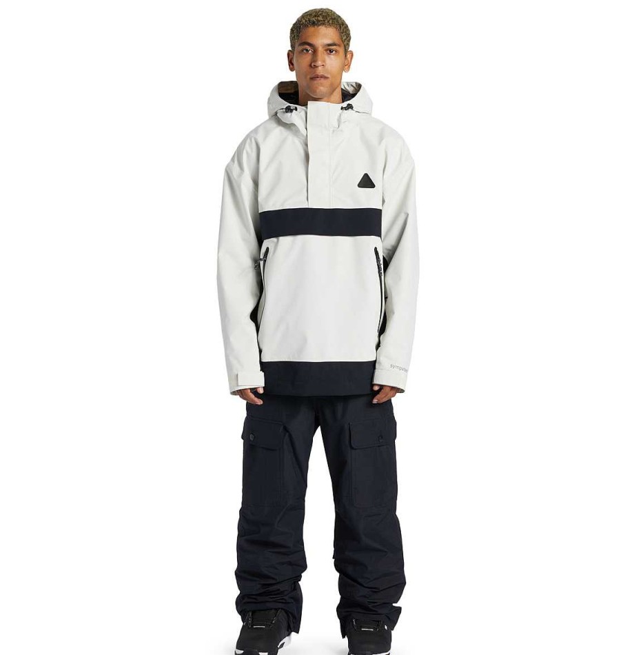 Neige Pour Hommes DC Shoes | Veste De Neige Anorak Technique Echelon 45K Pour Hommes Bouleau Argente