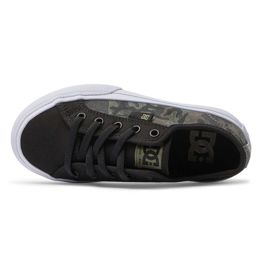 Enfants DC Shoes Baskets | Chaussures Manuelles Pour Enfants Pour Garcons Camouflage Olive