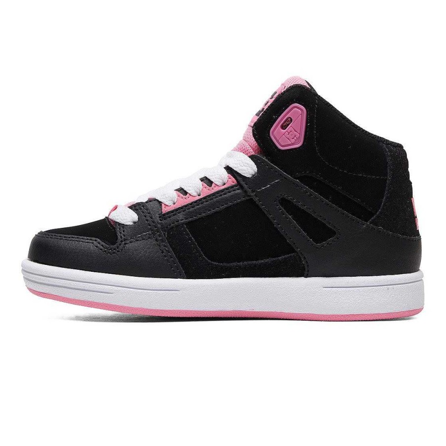 Enfants DC Shoes Baskets | Chaussures Pure Pour Fille Et Enfant Noir/Rose