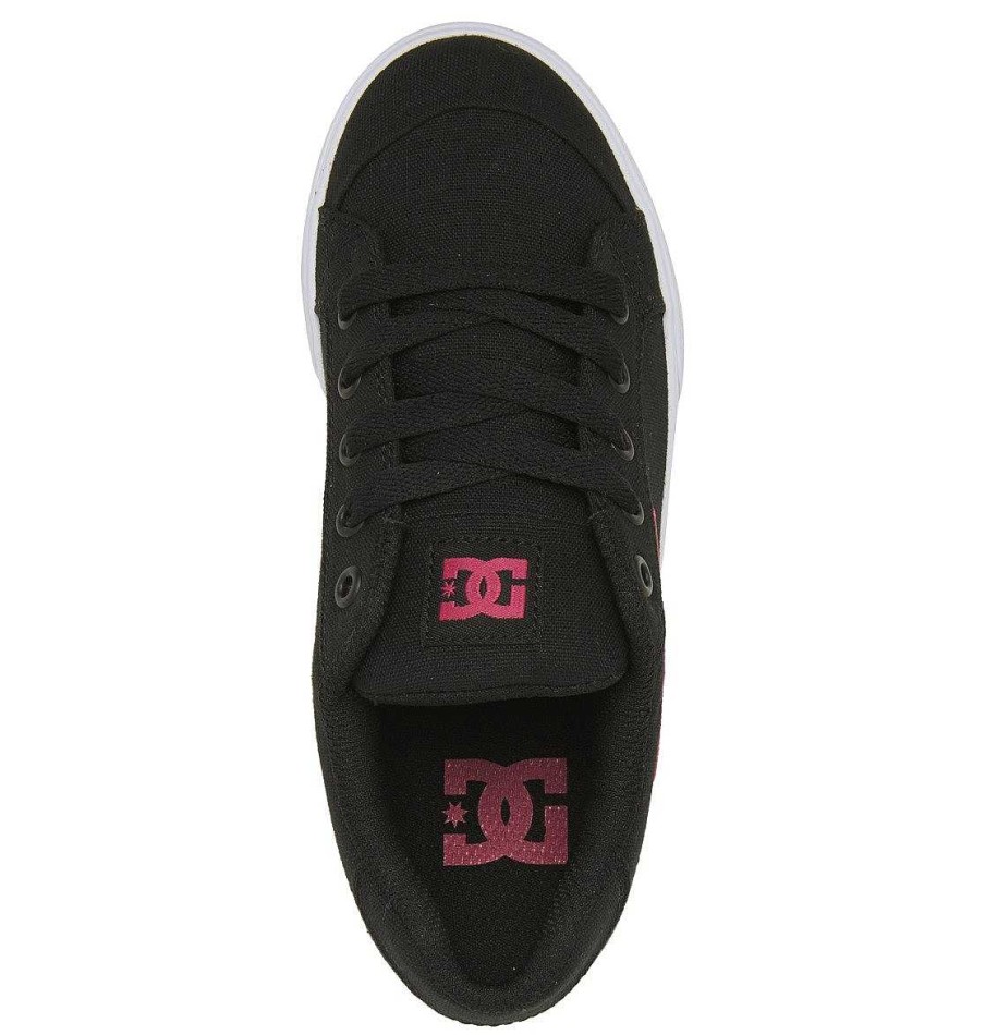 Enfants DC Shoes Baskets | Chaussures Chelsea Pour Enfants Pochoir Noir/Rose